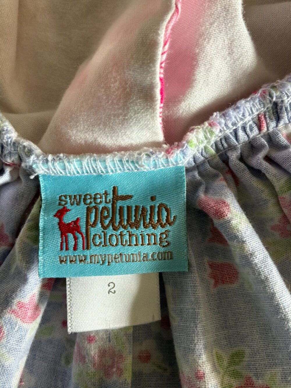Sweet Petunia clothing 100% cotton whimsical ruffle toddler girls dress size 2 - Picture 5 of 6